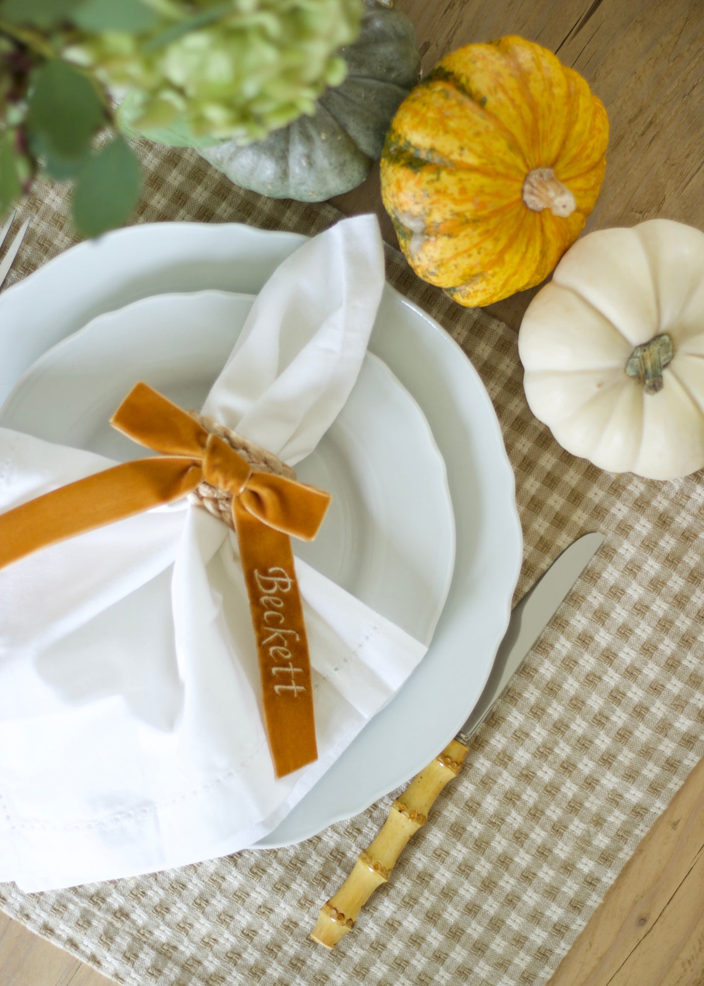 Harvest Monogram Bow