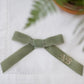 Sage Monogram Bow