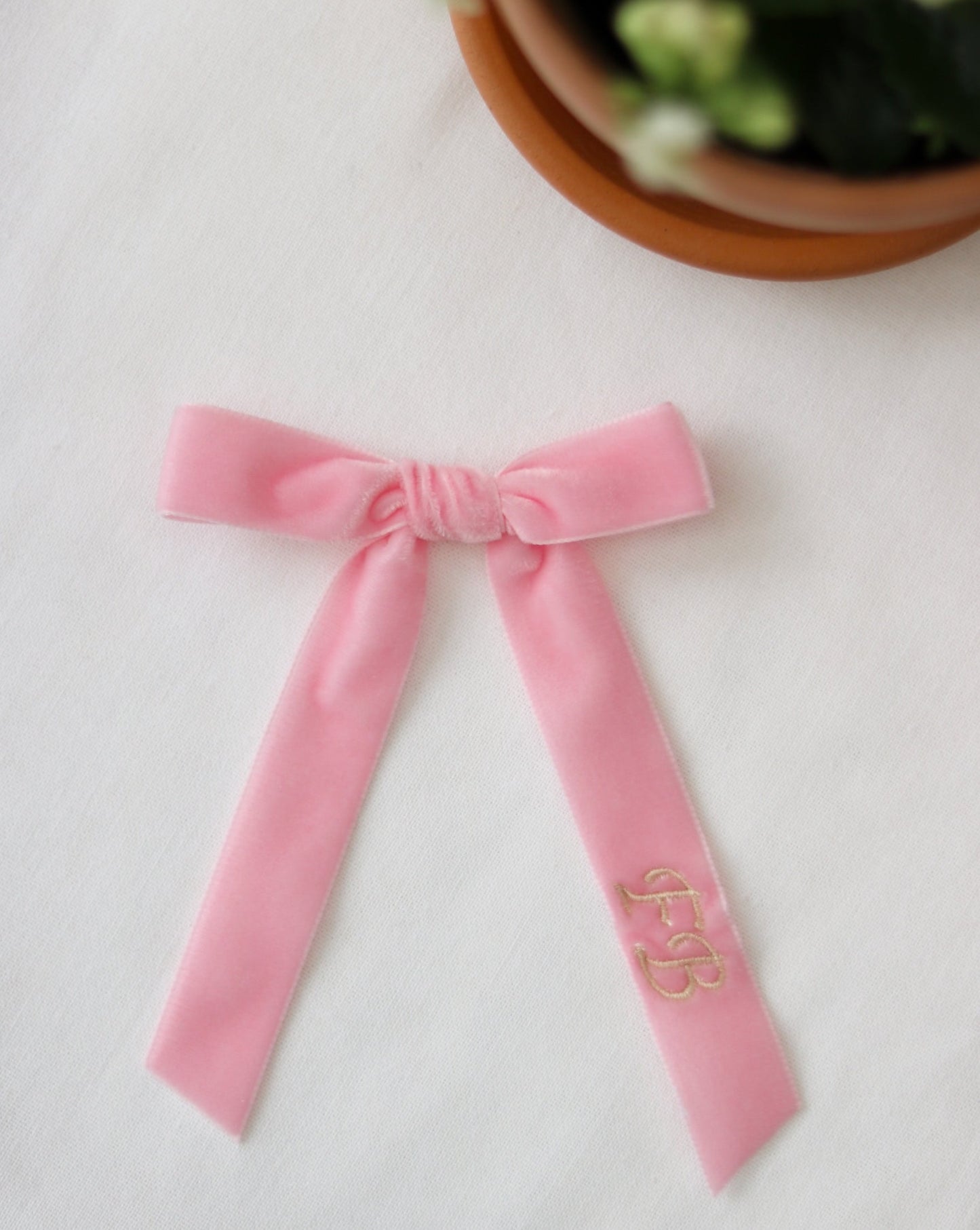 Foxglove Monogram Bow