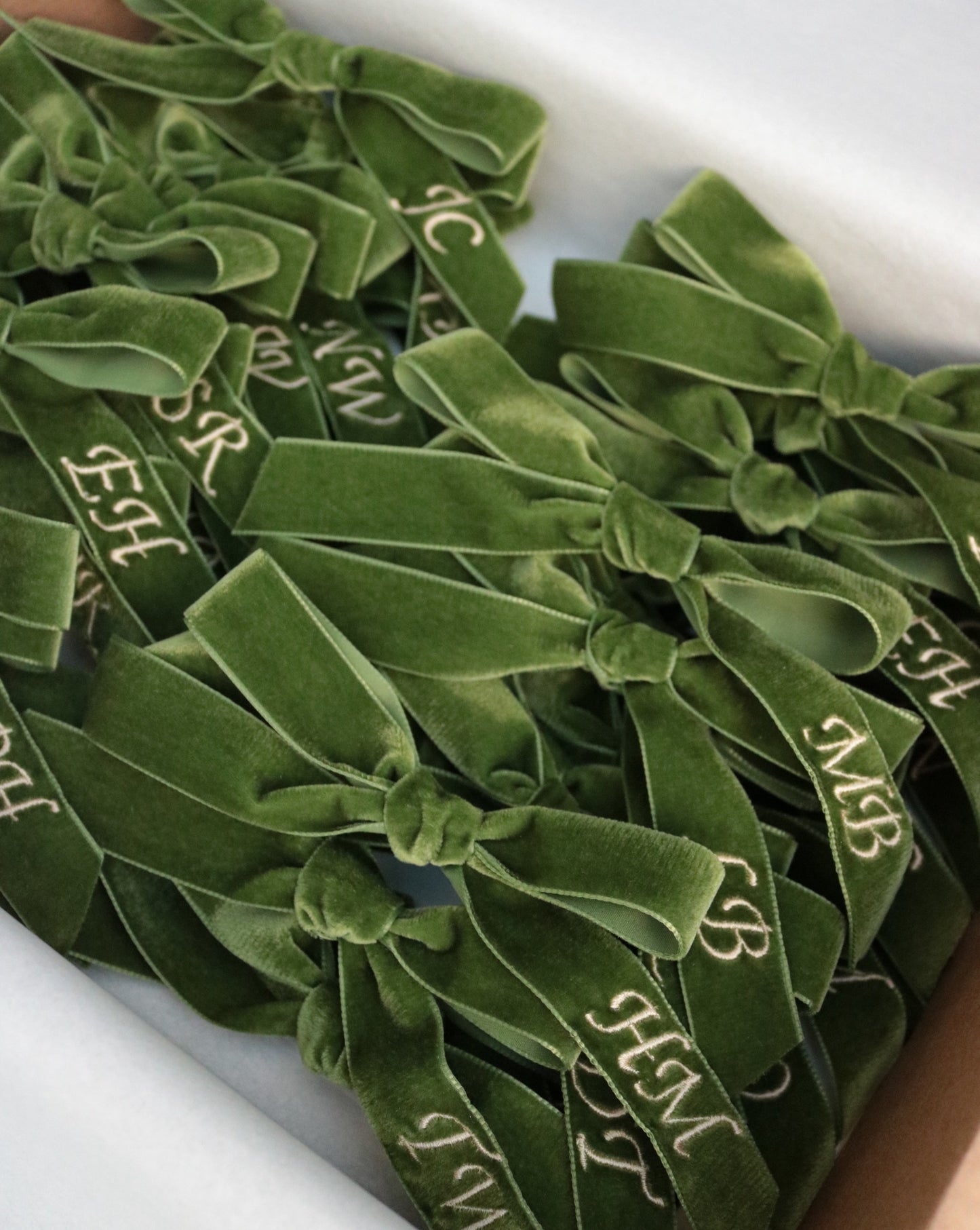 Emerald Monogram Bow