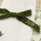 Emerald Monogram Bow